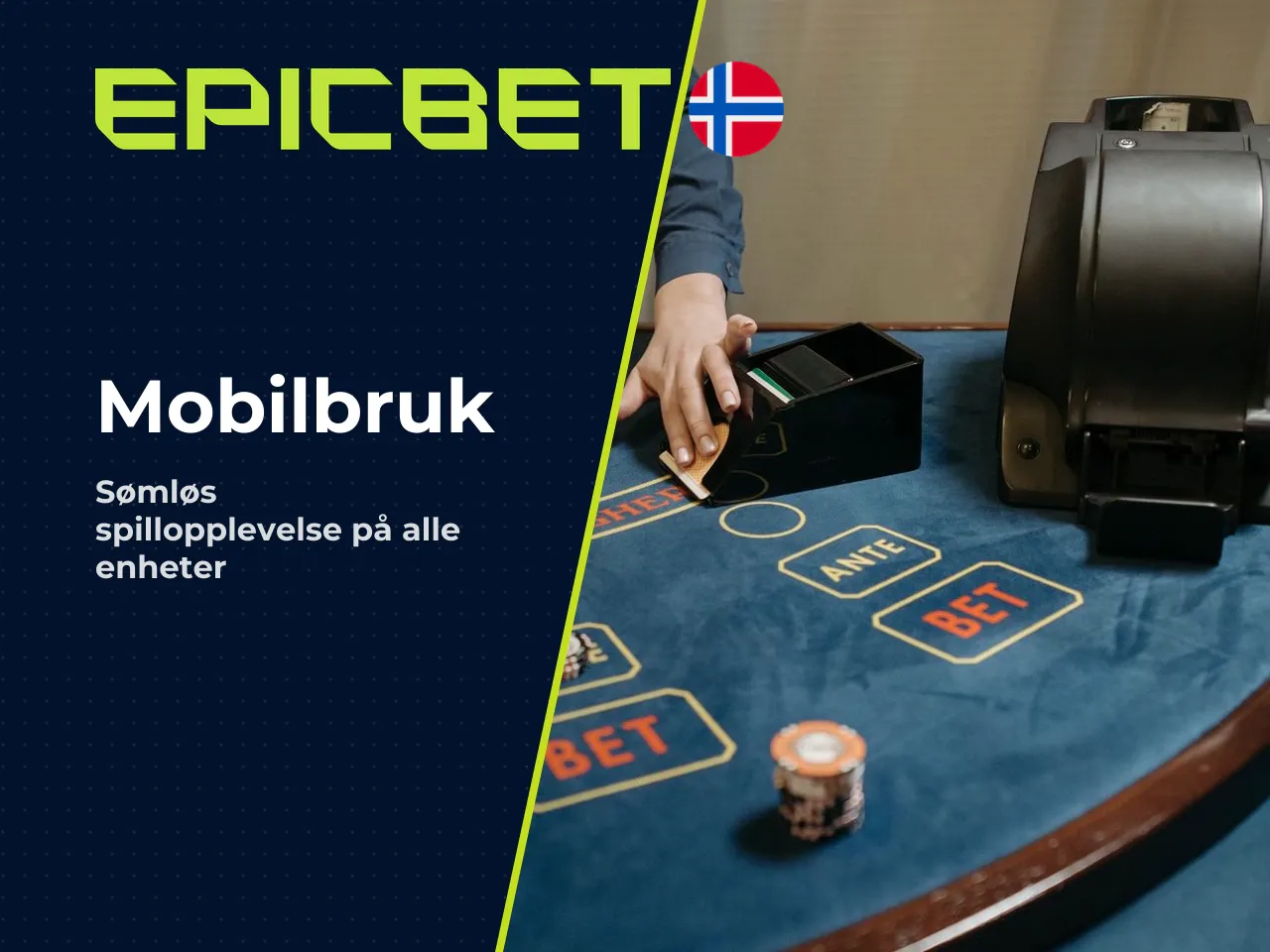 Mobil, brukeropplevelse og kundestøtte. Mobil EpicBet