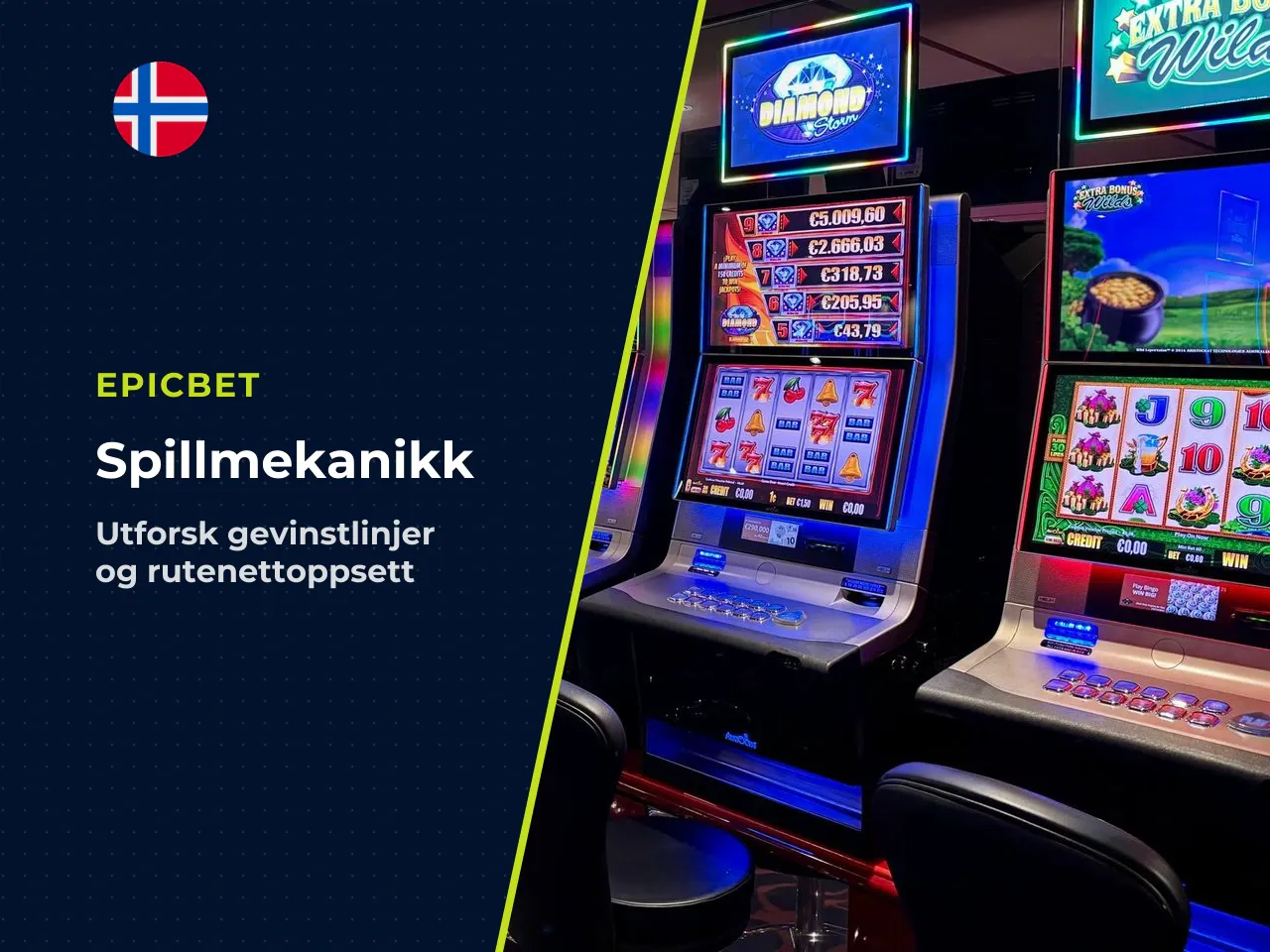 2.3 Grunnspillet rutenett, gevinstlinjer og innsatsområde