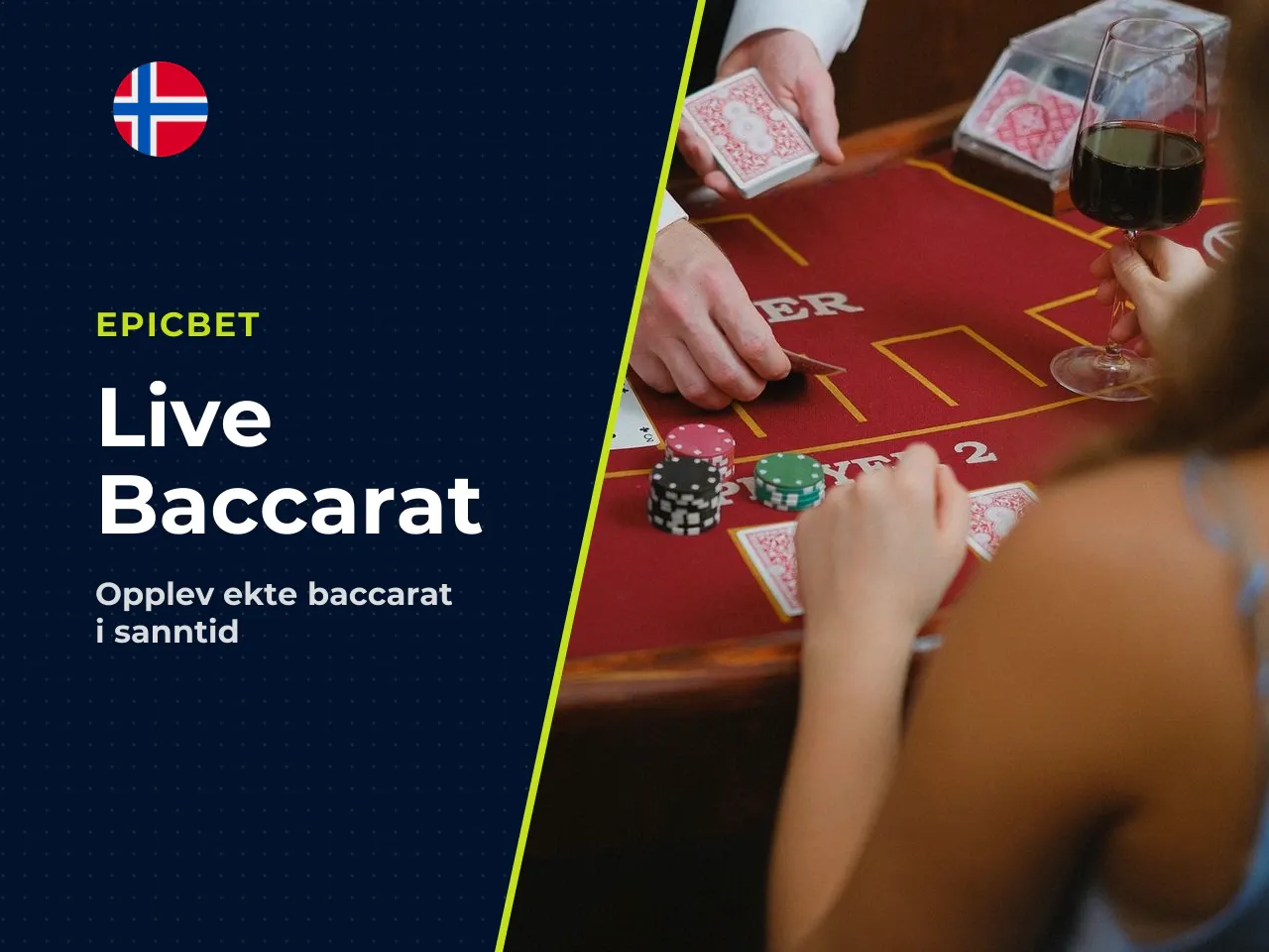 Baccarat live dealer og live casino